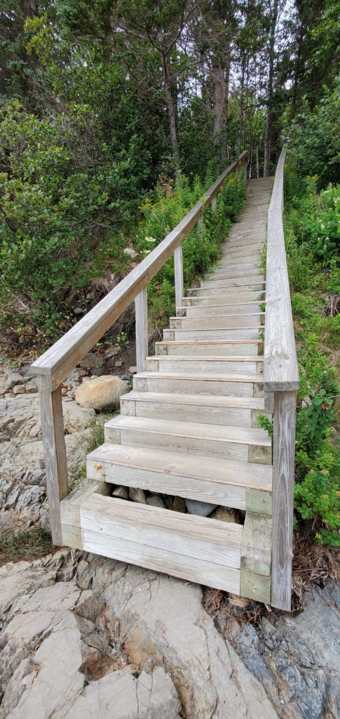 Stairway Down to Beach at West Quoddy Head Lighthouse